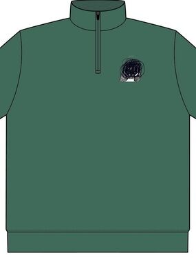 Noah Kahan Unisex Quarter-Zip Pullover - Busyhead - Green, white, blue, black